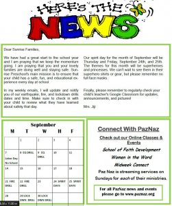 September Newsletter